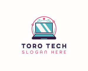 Tech Network Laptop logo design