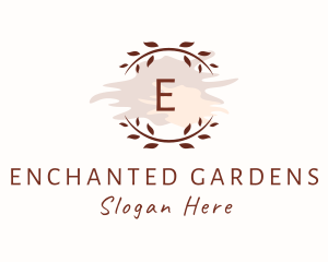 Natural Garden Wreath logo design