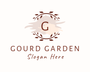 Natural Garden Wreath logo design