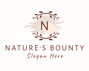 Natural Garden Wreath logo design