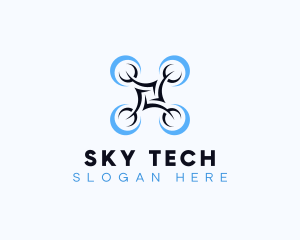 Drone Flying Tech logo design
