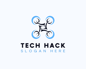 Drone Flying Tech logo design