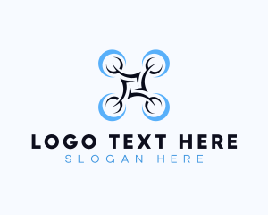 Drone - Drone Flying Tech logo design