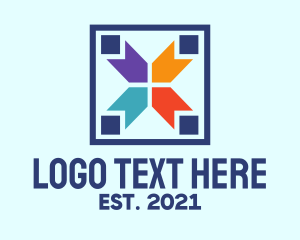 Transparent - Colorful Square Arrow logo design