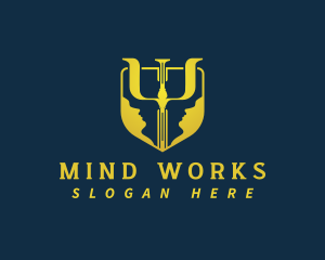 Human Mind Psychology logo design