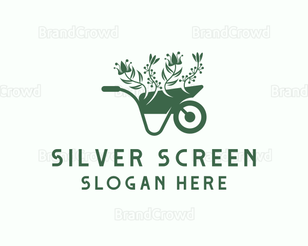 Landscaping Garden Wheelbarrow Logo