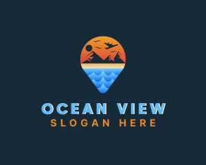 Ocean Mountain Travel logo design