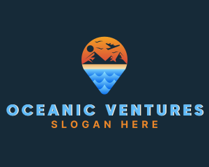 Ocean Mountain Travel logo design