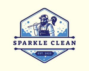 Cleaning - Housekeeping Janitor Cleaning logo design
