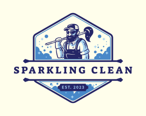 Cleaning - Housekeeping Janitor Cleaning logo design