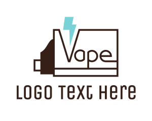 E Cigarette - Electric Lightning Vape logo design