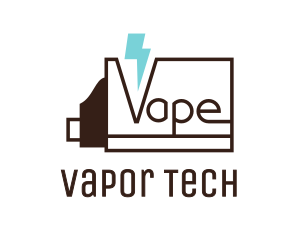 Vapor - Electric Lightning Vape logo design