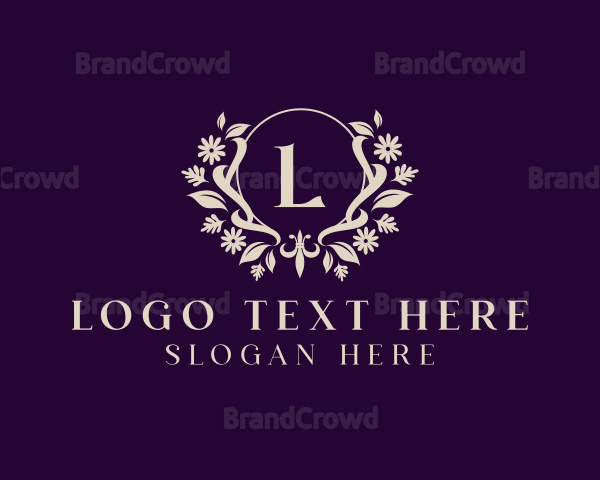 Luxury Floral Ornament Boutique Logo