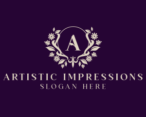 Luxury Floral Ornament Boutique logo design