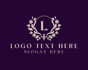 Emlem - Luxury Floral Ornament Boutique logo design