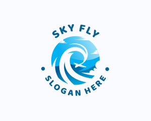 Airplane Sky Travel Tour logo design