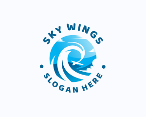 Airplane Sky Travel Tour logo design