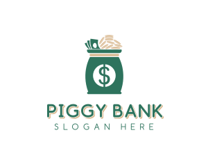 Dollar Money Bag logo design