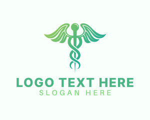 Teleconsultation - Caduceus Medical Healthcare logo design