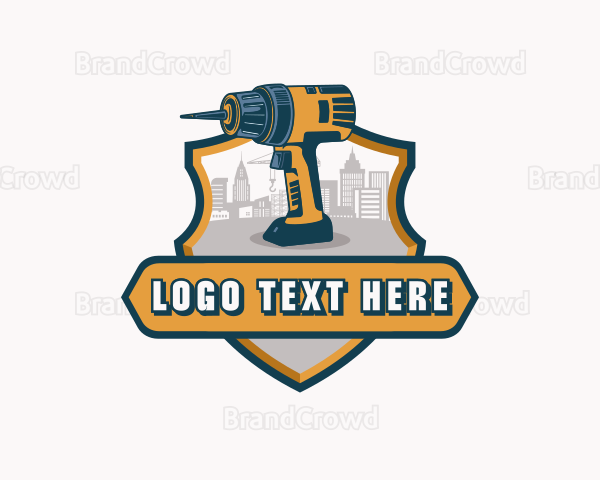 Drill Power Tool Logo