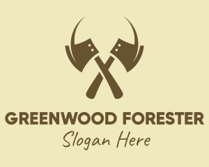 Forester - Brown Axe Weapon logo design