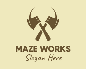 Brown Axe Weapon logo design