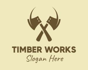 Timber - Brown Axe Weapon logo design
