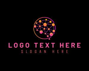 Brain - Globe Network Technology logo design