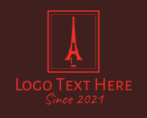 Wine Bar - Eiffel Tower Wine Bar logo design