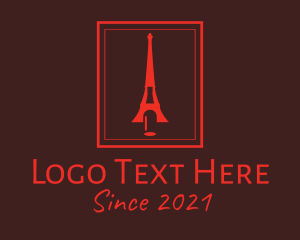 Wine Tour - Eiffel Tower Wine Bar logo design