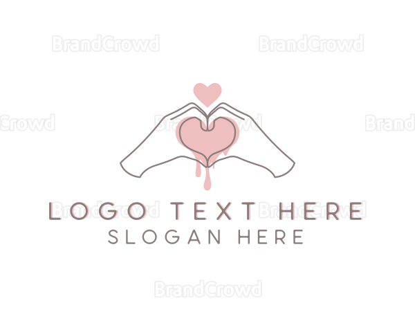 Heart Hand Sign Logo