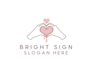 Sign - Heart Hand Sign logo design