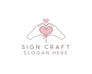 Sign - Heart Hand Sign logo design