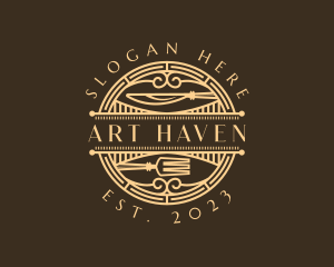 Art Deco Retro Restaurant logo design