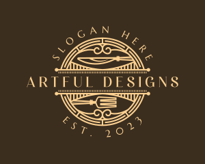 Art Deco Retro Restaurant logo design