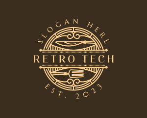 Art Deco Retro Restaurant logo design