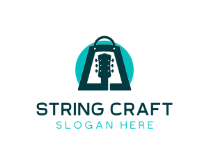 String - Guitar Shopping Bag logo design
