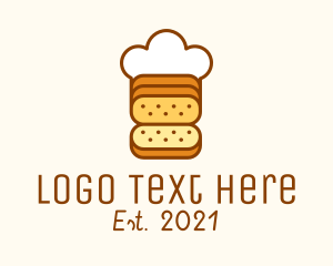 Pastry Shop - Loaf Bread Chef logo design