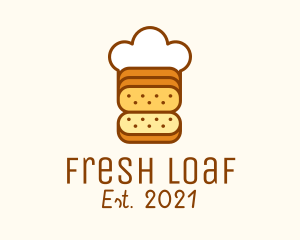 Loaf Bread Chef logo design