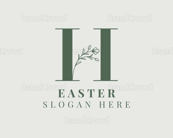 Elegant Floral Nature Letter H Logo