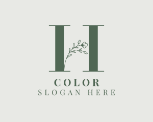 Elegant Floral Nature Letter H Logo