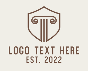 Classical - Classic Column Shield logo design