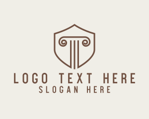 Simple Column Shield Logo