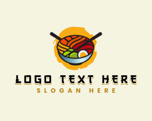 Bibimbap - Korean Bibimbap Bowl logo design