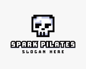 Pixel Skull Arcade  Logo