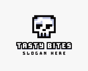 Pixel Skull Arcade  Logo