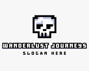 Pixel Skull Arcade  Logo