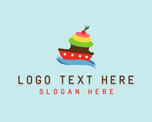 Dessert - Sweet Cupcake Ship logo design