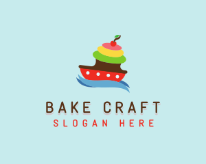 Sweet Cupcake Ship logo design