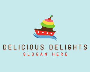 Sweet Cupcake Ship logo design